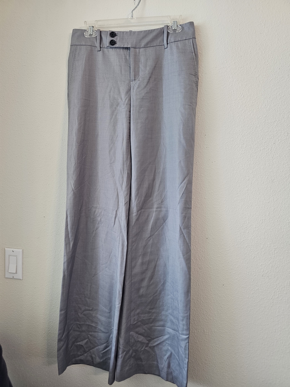 Banana Republic Light Gray Boot-Cut Dress Pants